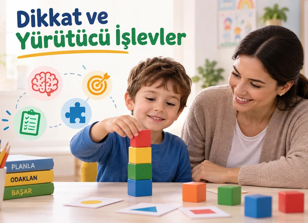 Dikkat ve Yürütücü İşlevler hakkında görsel
